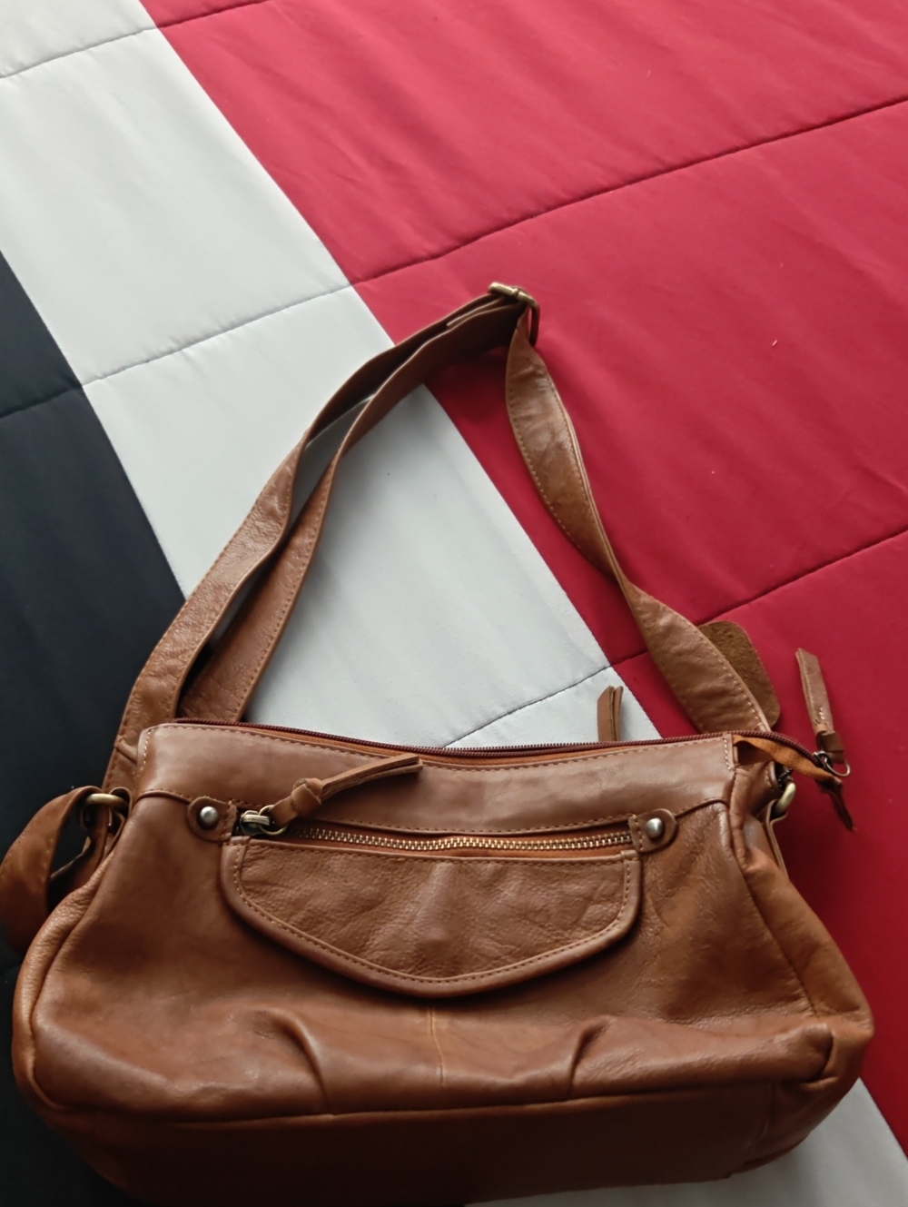 Leather Sling Bag in Brown